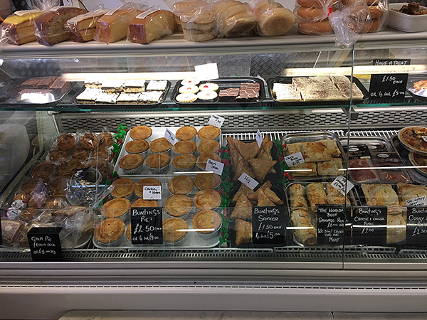 Delicatessen counter at Buntings food store in Coggeshall, Essex